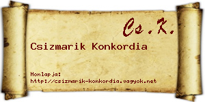 Csizmarik Konkordia névjegykártya